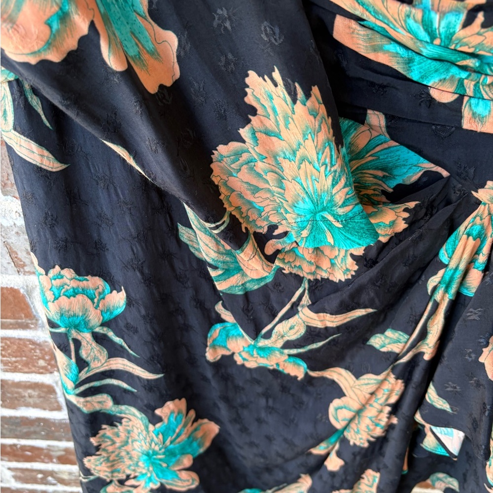 Sandro Bruni Asymmetric Floral Printed Mini Dress Size 6 - Picture 8 of 16